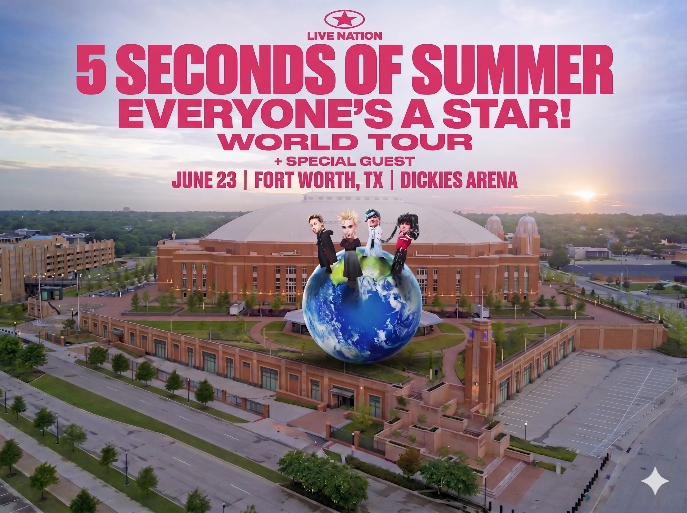 5 Seconds of Summer at Dickies Arena Fort Worth June 23 2026