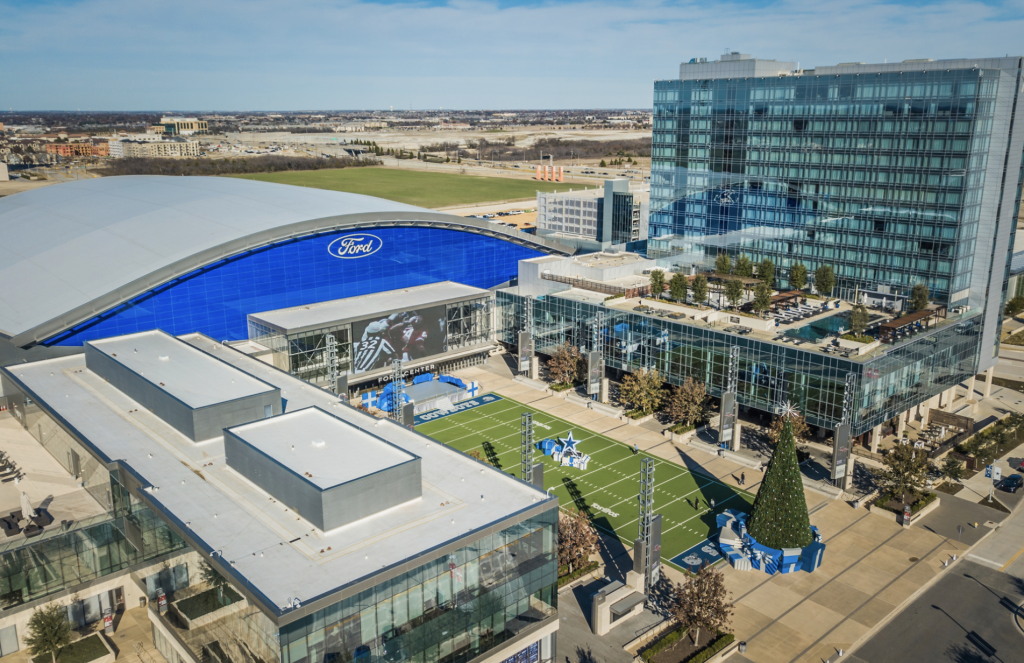 Aerial view of The Star in Frisco, Texas