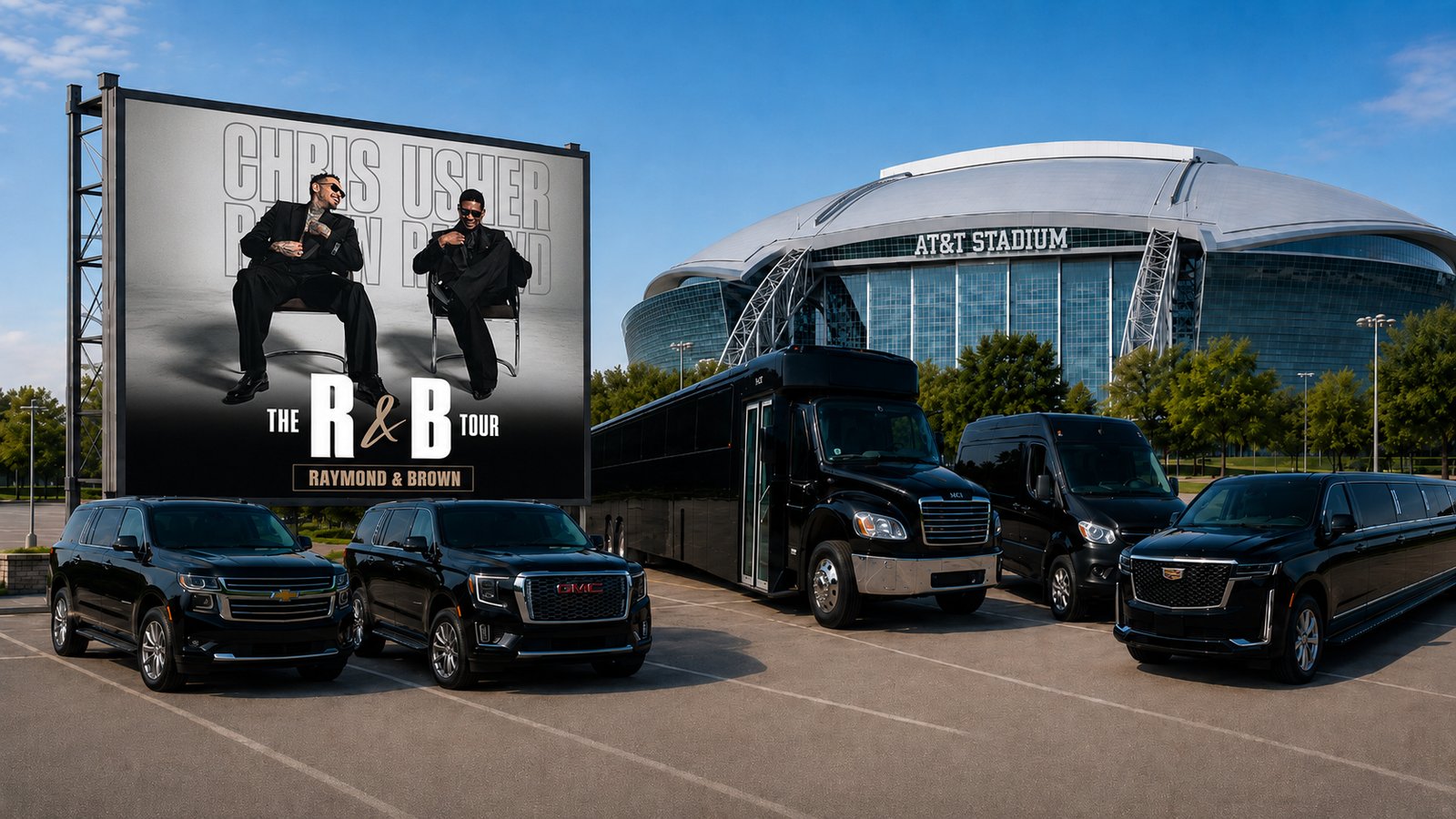 Chris Brown & Usher R&B Tour — DFW black car & chauffeur service