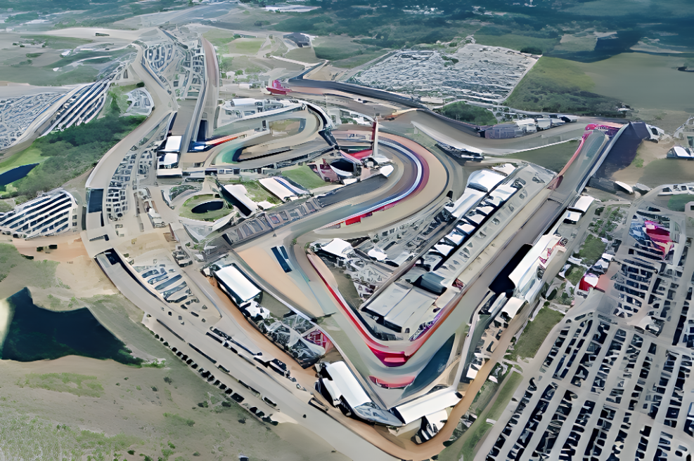 Circuit of the Americas COTA aerial view for Formula 1