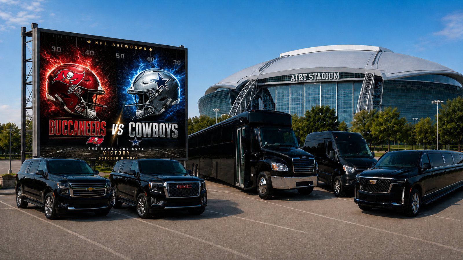 Cowboys vs Buccaneers — DFW black car & chauffeur service
