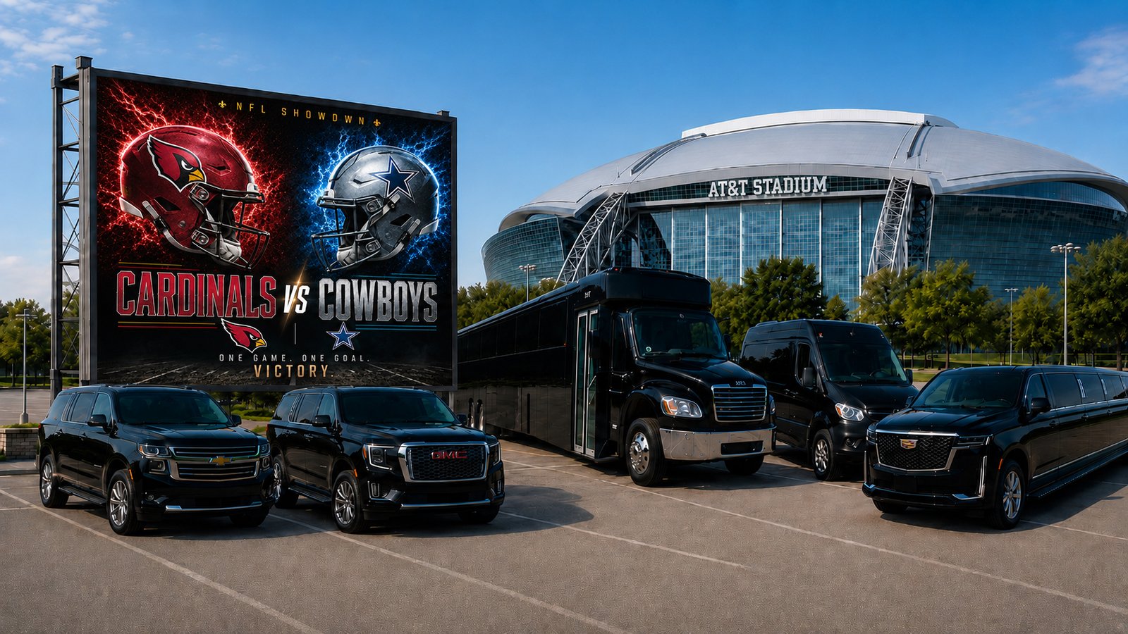 Cowboys vs Cardinals — DFW black car & chauffeur service