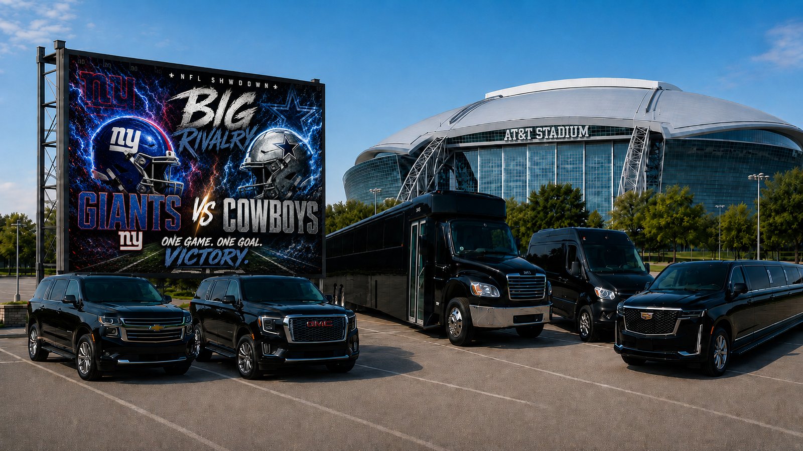 Cowboys vs Giants — DFW black car & chauffeur service