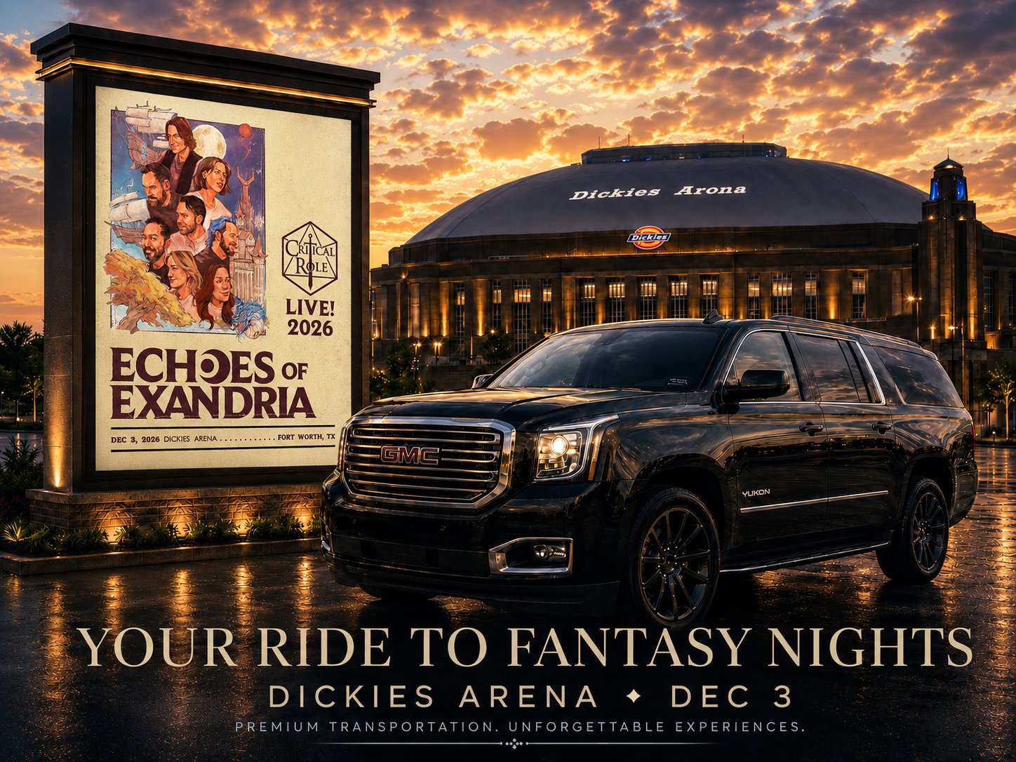 Critical Role Live — DFW black car & chauffeur service