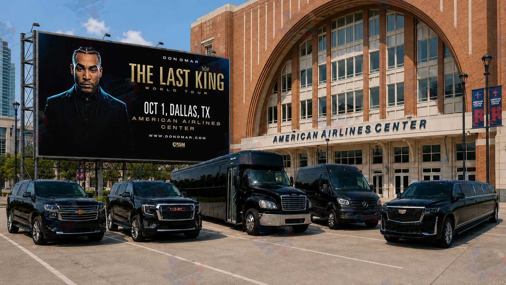 American Airlines Center Dallas — black car service for Don Omar The Last King World Tour October 1 2026