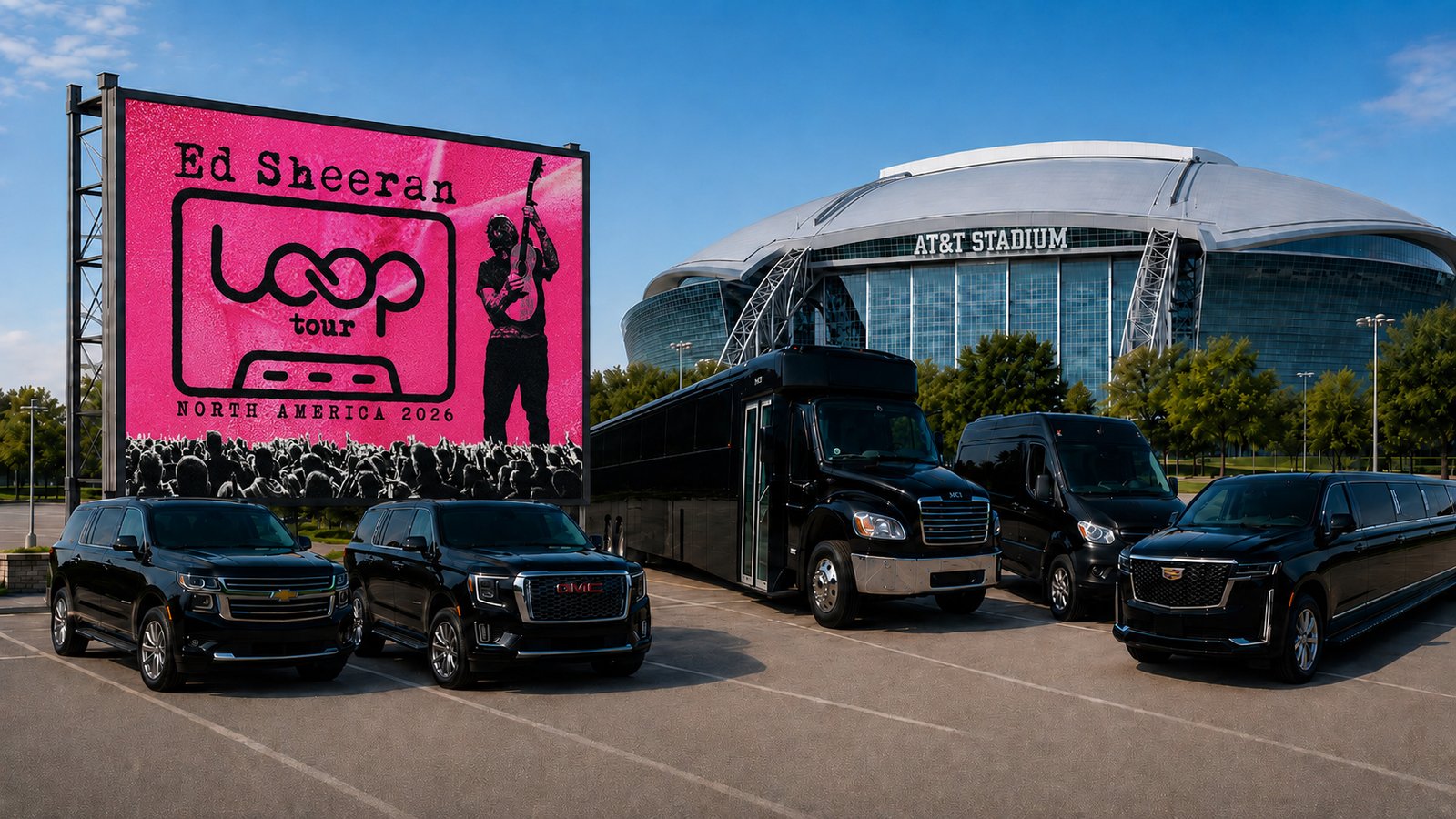 Ed Sheeran Loop Tour — DFW black car & chauffeur service