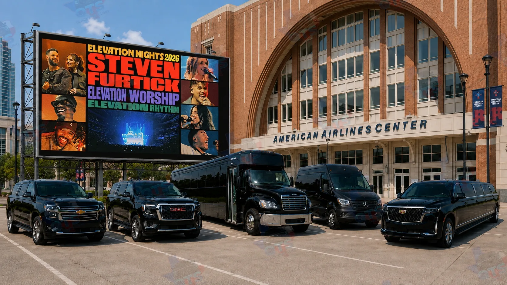 American Airlines Center Dallas — black car service for Elevation Nights with Steven Furtick Elevation Worship October 15 2026