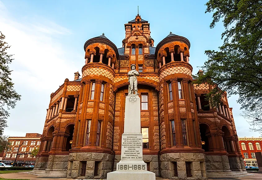 Ellis County courthouse representing Ellis County chauffeur service coverage