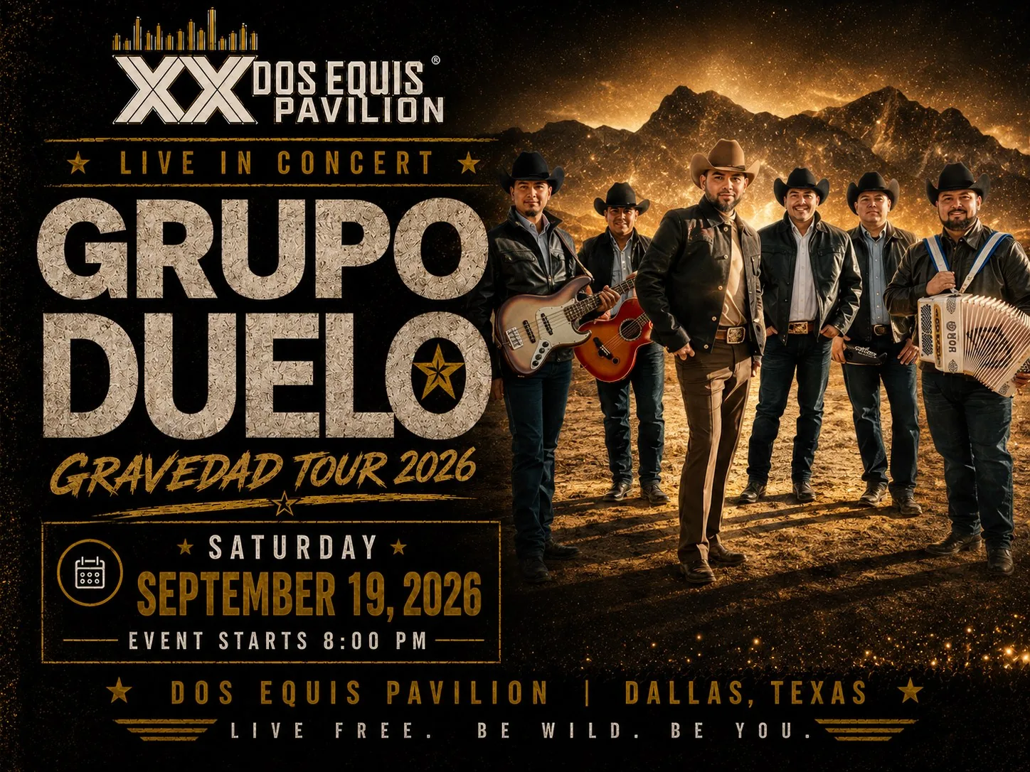 Grupo Duelo at Dos Equis Pavilion Fair Park Dallas Saturday, September 19, 2026 black car service