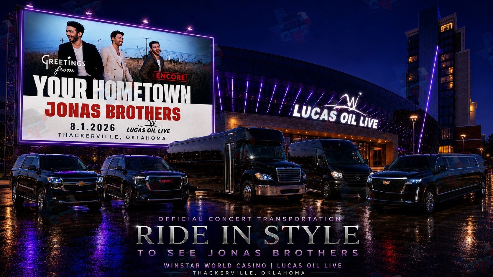 Jonas Brothers — DFW black car & chauffeur service