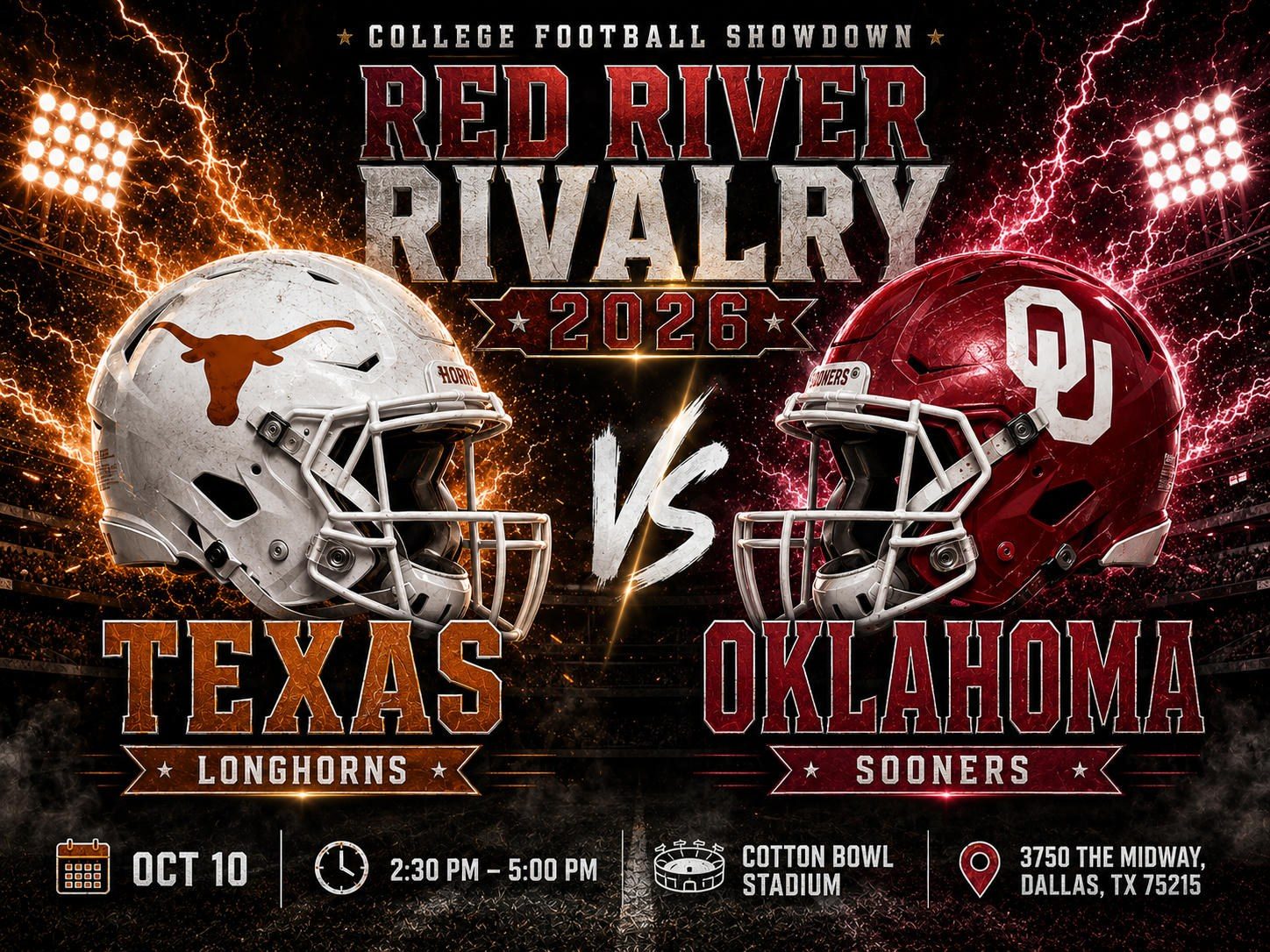 Red River Rivalry 2026 — DFW black car & chauffeur service
