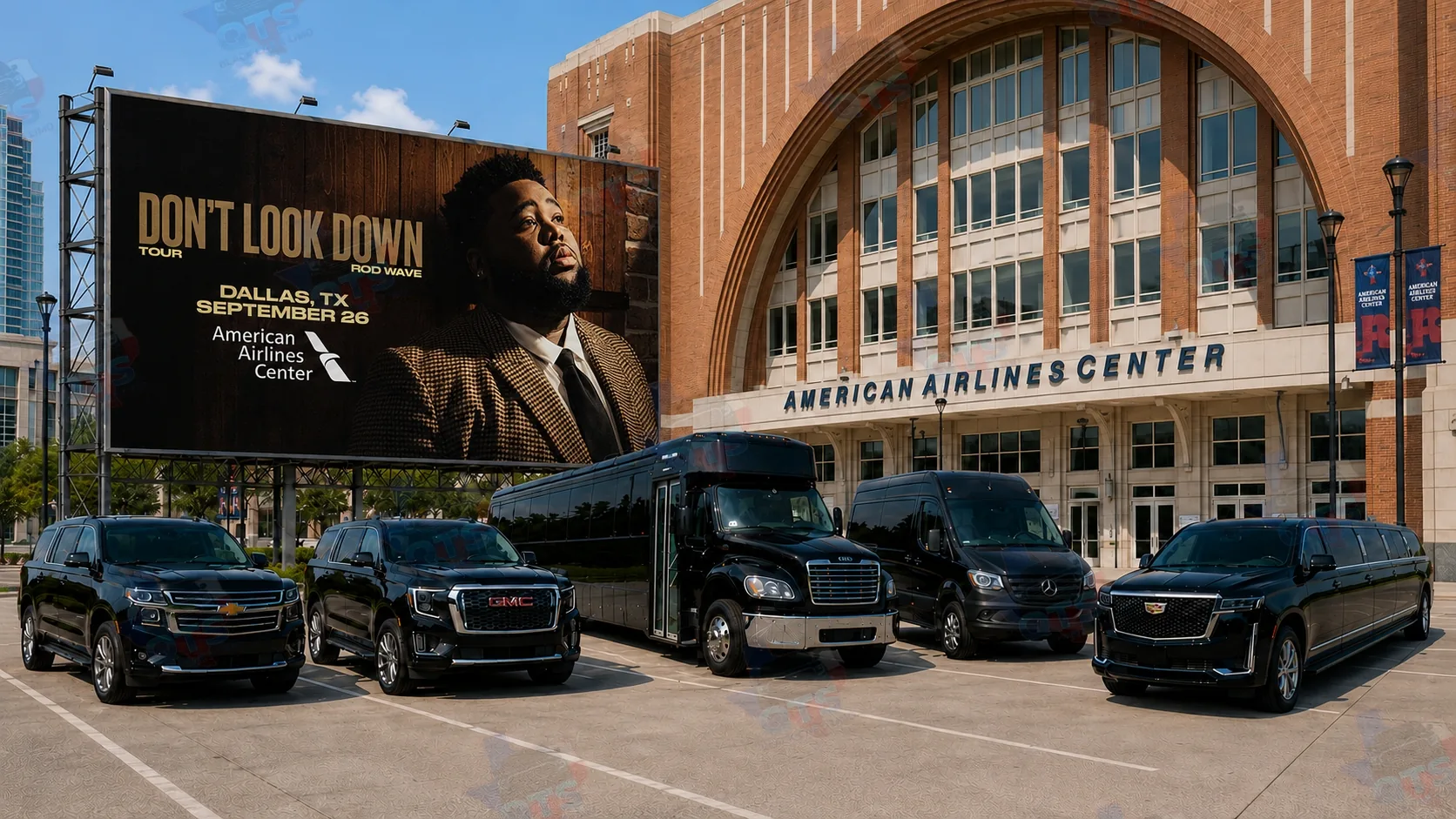 American Airlines Center Dallas — black car service for Rod Wave The Don't Look Down Tour September 26 2026