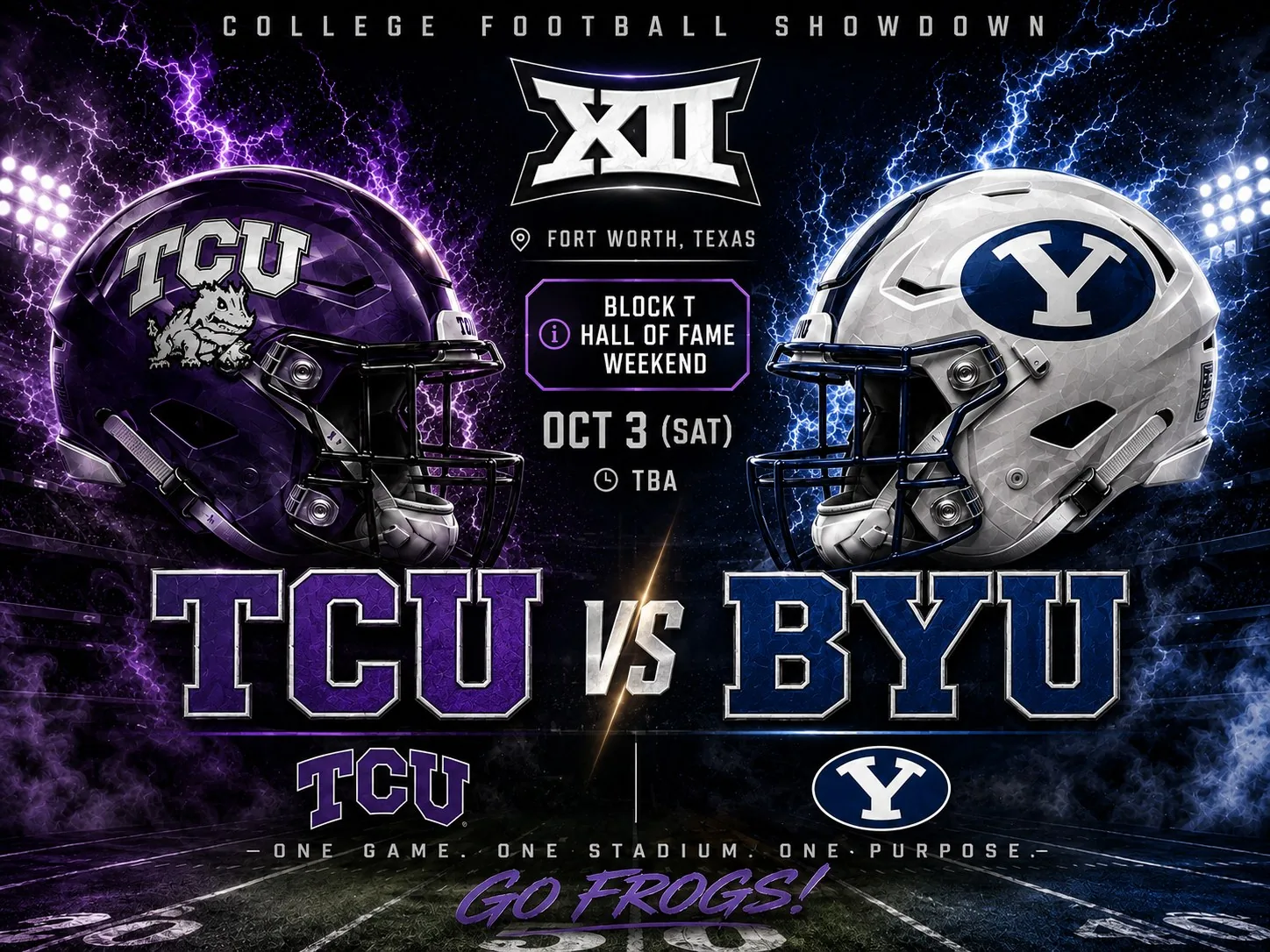 TCU vs BYU (Block T Hall of Fame Weekend) at Amon G. Carter Stadium, Fort Worth — Saturday, October 3, 2026 black car service