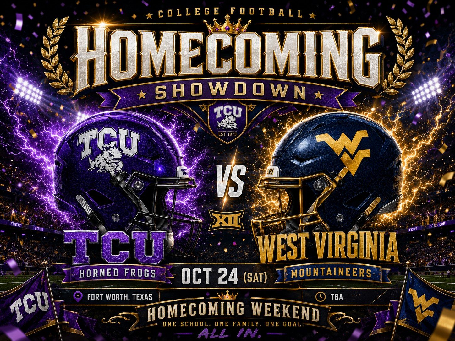 TCU vs West Virginia — DFW black car & chauffeur service