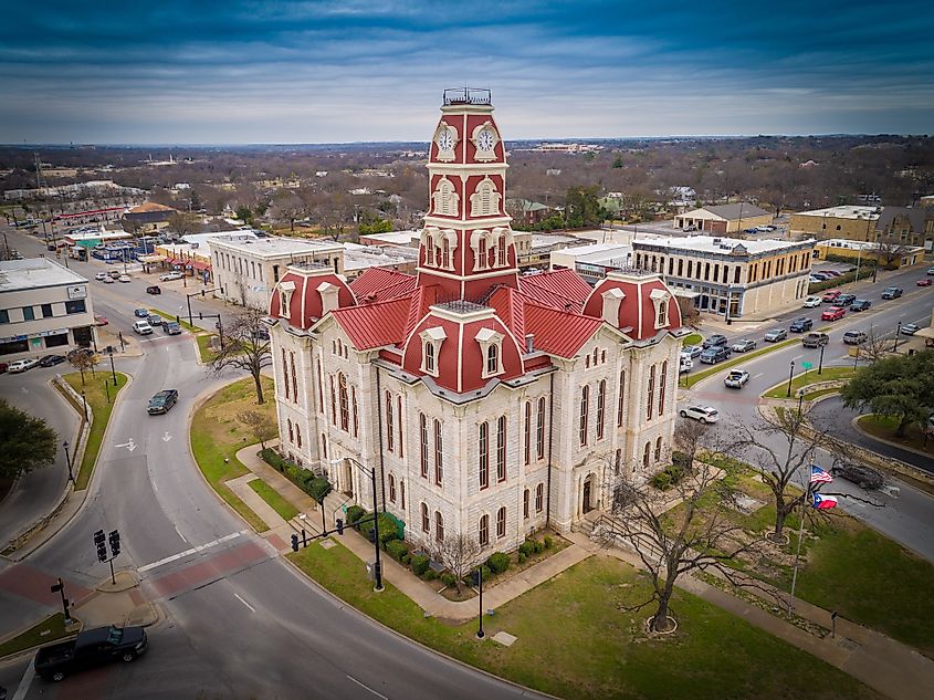 Weatherford Texas courthouse representing Parker County chauffeur service